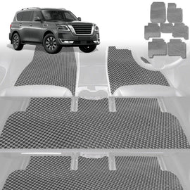 6D Diamond Car Floor Mats for Nissan Patrol Y61 1997 - 2016 SUV (Y61/GU) - Custom-Fit Carpet Liner - 0