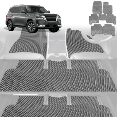 6D Diamond Car Floor Mats for Nissan Patrol Y61 1997 - 2016 SUV (Y61/GU) - Custom-Fit Carpet Liner - 0