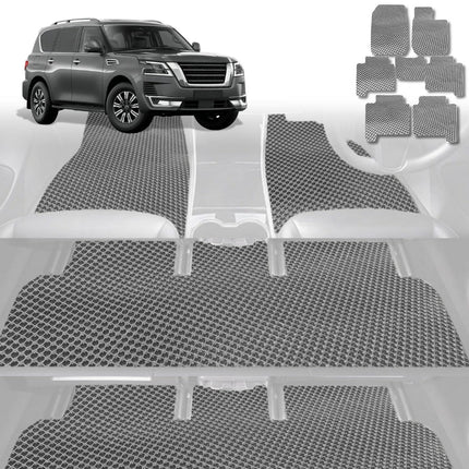 6D Diamond Car Floor Mats for Nissan Patrol Y61 1997 - 2016 SUV (Y61/GU) - Custom-Fit Carpet Liner - 0
