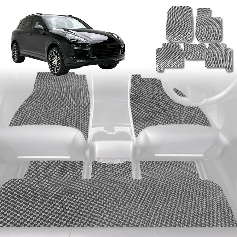 6D Diamond Car Floor Mats for Porsche Cayenne 2002 - 2010 9PA, 9PA Facelift - Custom-Fit Carpet Liner