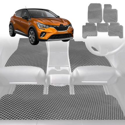 6D Diamond Car Floor Mats for Renault CAPTUR 2014 - 2019 (J87) - Custom-Fit Carpet Liner - 0