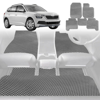 6D Diamond Car Floor Mats for Skoda Kamiq 2019 - Current NW - Custom-Fit Carpet Liner - 0