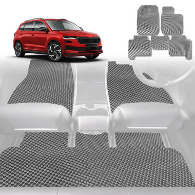 6D Diamond Car Floor Mats for Skoda Karoq 2017 - Current NU - Custom-Fit Carpet Liner - 0