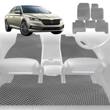 6D Diamond Car Floor Mats for Skoda Octavia 2013 - 2020 NE - Custom-Fit Carpet Liner - 0