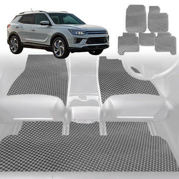 6D Diamond Car Floor Mats for SsangYong Korando 2019 - Current C300 - Custom-Fit Carpet Liner - 0