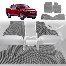 6D Diamond Car Floor Mats for SsangYong Musso 2018 - Current Q200 - Custom-Fit Carpet Liner - 0