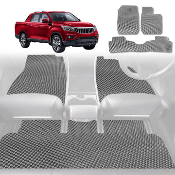 6D Diamond Car Floor Mats for SsangYong Musso 2018 - Current Q200 - Custom-Fit Carpet Liner - 0