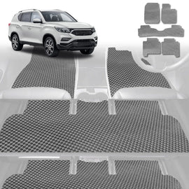 6D Diamond Car Floor Mats for SsangYong Rexton 2017 - Current Y290, Y400, Y450 - Custom-Fit Carpet Liner - 0