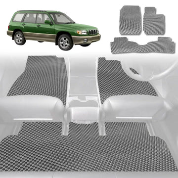 6D Diamond Car Floor Mats for Subaru Forester 2002 - 2008 (SG 79V) - Custom-Fit Carpet Liner - 0