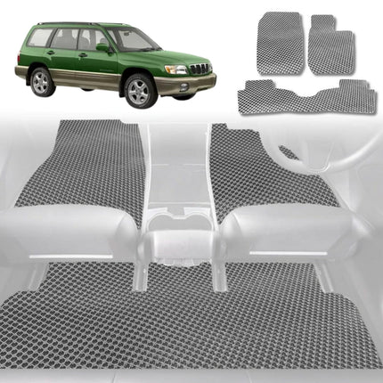 6D Diamond Car Floor Mats for Subaru Forester 2002 - 2008 (SG 79V) - Custom-Fit Carpet Liner - 0