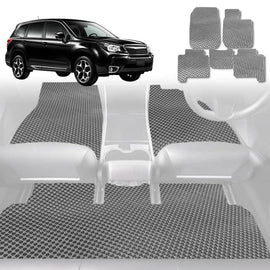 6D Diamond Car Floor Mats for Subaru Forester 2013 - 2018 (SJ) - Custom-Fit Carpet Liner - 0