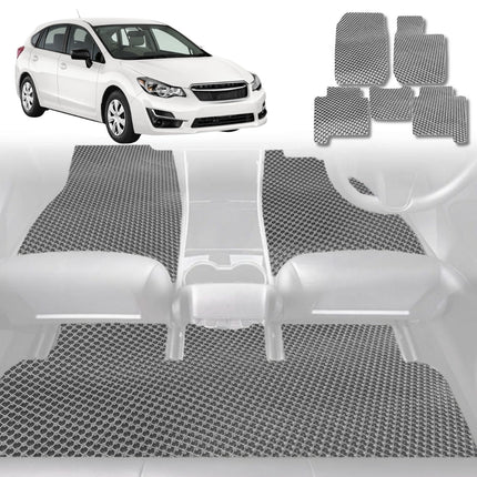 6D Diamond Car Floor Mats for Subaru Impreza 2011 - 2016 G3, G4 - Custom-Fit Carpet Liner - 0