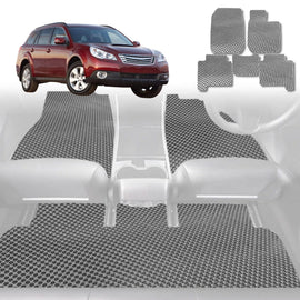 6D Diamond Car Floor Mats for Subaru Outback 2009 - 2014 4GEN - Custom-Fit Carpet Liner - 0