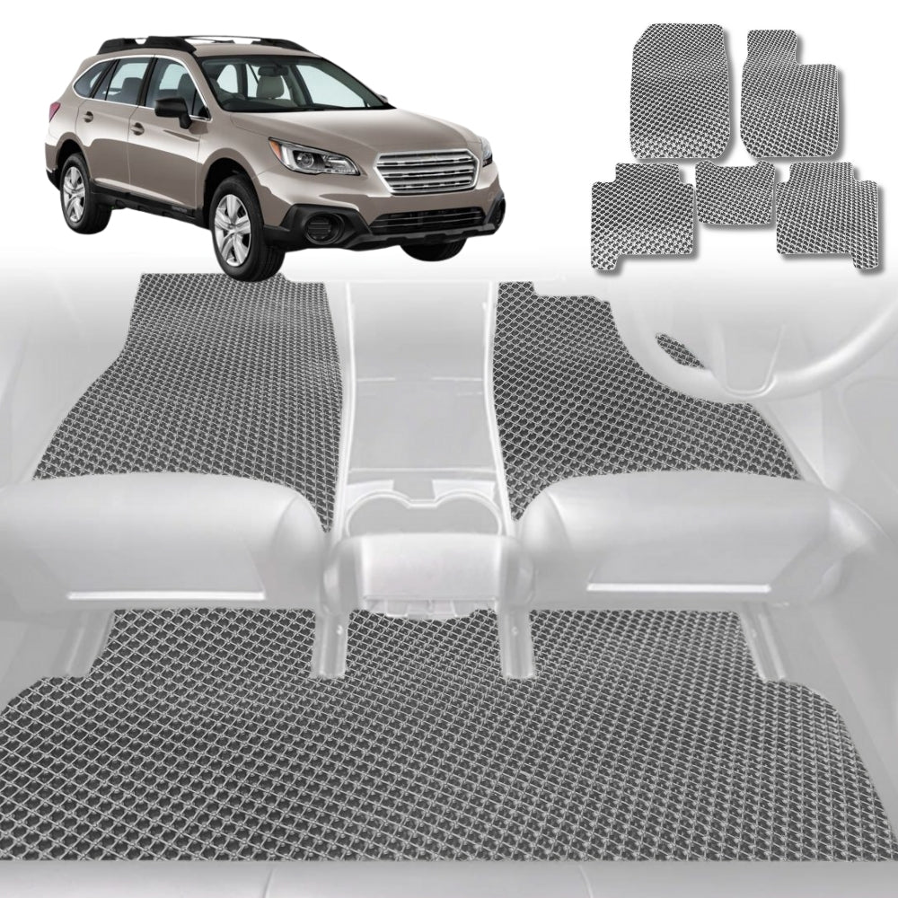 6D Diamond Car Floor Mats for Subaru Outback 2015 - 2021 5GEN, 6GEN - Custom-Fit Carpet Liner - 0