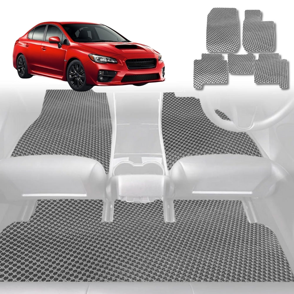 6D Diamond Car Floor Mats for Subaru WRX 2014 - 2021 (Auto/Manual) - Custom-Fit Carpet Liner - 0