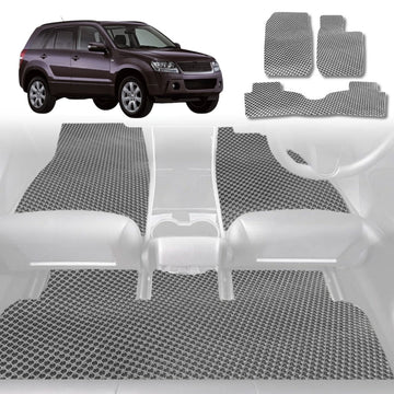 6D Diamond Car Floor Mats for Suzuki Grand Vitara 2005 - 2015 (3-Door) - Custom-Fit Carpet Liner - 0