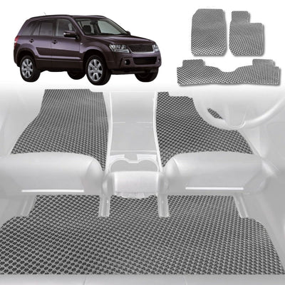 6D Diamond Car Floor Mats for Suzuki Grand Vitara 2005 - 2015 (3-Door) - Custom-Fit Carpet Liner - 0