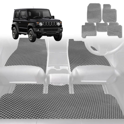6D Diamond Car Floor Mats for Suzuki Jimny 2018 - Current Manual - Custom-Fit Carpet Liner - 0