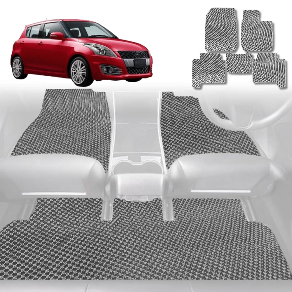 6D Diamond Car Floor Mats for Suzuki Swift 2011 - 2017 (FZ) - Custom-Fit Carpet Liner - 0