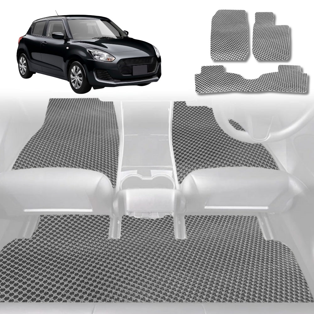 6D Diamond Car Floor Mats for Suzuki Swift 2017 - 2024 (FZ, AZ) - Custom-Fit Carpet Liner - 0
