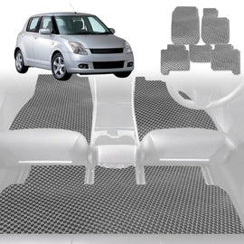 6D Diamond Car Floor Mats for Suzuki Swift 2004 - 2010 (Auto) - Custom-Fit Carpet Liner - 0