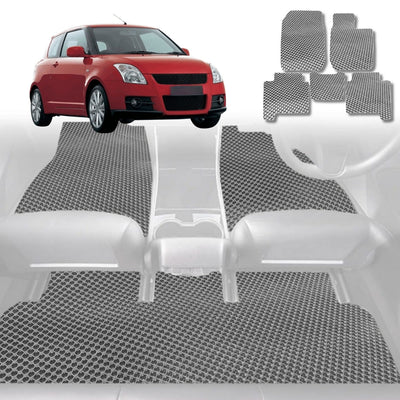 6D Diamond Car Floor Mats for Suzuki Swift Sport 2005 - 2012 (RS, FZ) - Custom-Fit Carpet Liner - 0