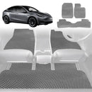 6D Diamond Car Floor Mats for Tesla Model Y 2022 - Current - Custom-Fit Carpet Liner-2