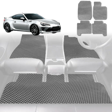 6D Diamond Car Floor Mats for Toyota 86 2012 - 2021 - Custom-Fit Carpet Liner - 0