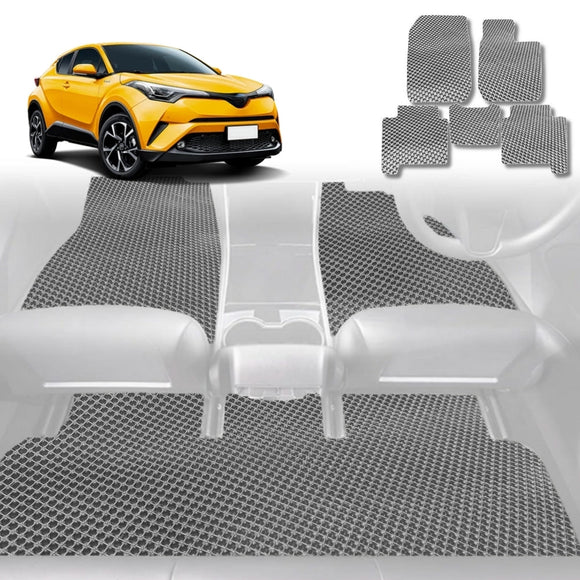 6D Diamond Car Floor Mats for Toyota C-HR 2017 - 2023 AX10, AX50, Facelift - Custom-Fit Carpet Liner