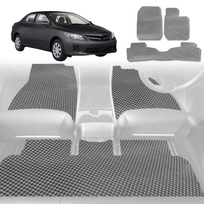 6D Diamond Car Floor Mats for Toyota Corolla 2007 - 2012 Hatch/Sedan (E140/150) - Custom-Fit Carpet Liner - 0