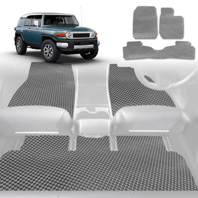 6D Diamond Car Floor Mats for Toyota FJ Cruiser 2010 - 2017 - Custom-Fit Carpet Liner - 0