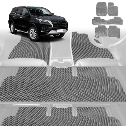 6D Diamond Car Floor Mats for Toyota Fortuner 2015 - Current (AN150/AN160) - Custom-Fit Carpet Liner - 0