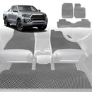 6D Diamond Car Floor Mats for Toyota Hilux Double Cab 2005 - 2015 - Custom-Fit Carpet Liner-2