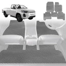 6D Diamond Car Floor Mats for Toyota Hilux Single Cab 2015 - Current - Custom-Fit Carpet Liner-2