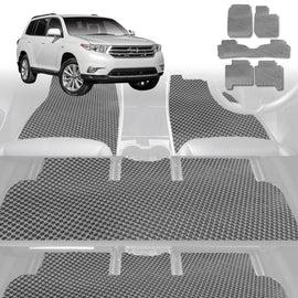 6D Diamond Car Floor Mats for Toyota Kluger 2007 - 2013 (XU40) - Custom-Fit Carpet Liner