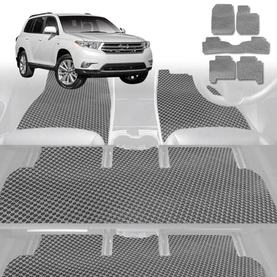 6D Diamond Car Floor Mats for Toyota Kluger 2007 - 2013 (XU40) - Custom-Fit Carpet Liner
