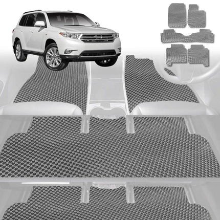 6D Diamond Car Floor Mats for Toyota Kluger 2007 - 2013 (XU40) - Custom-Fit Carpet Liner