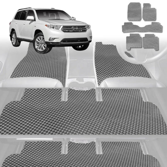 6D Diamond Car Floor Mats for Toyota Kluger 2007 - 2013 (XU40) - Custom-Fit Carpet Liner