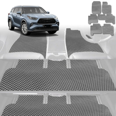 6D Diamond Car Floor Mats for Toyota Kluger 2021 - Current (XU70) - Custom-Fit Carpet Liner - 0