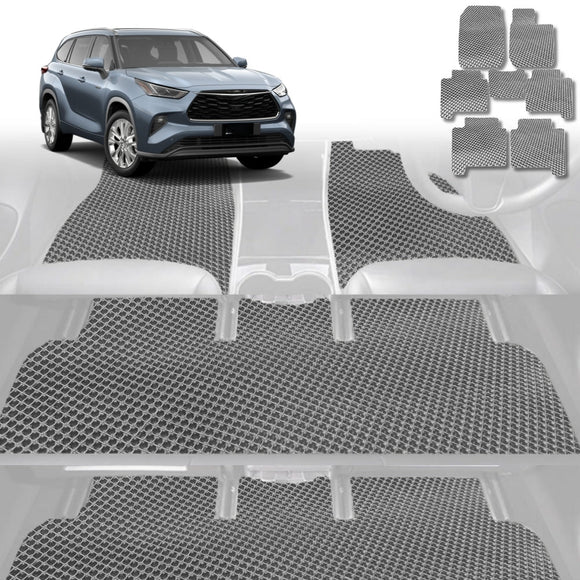 6D Diamond Car Floor Mats for Toyota Kluger 2021 - Current (XU70) - Custom-Fit Carpet Liner