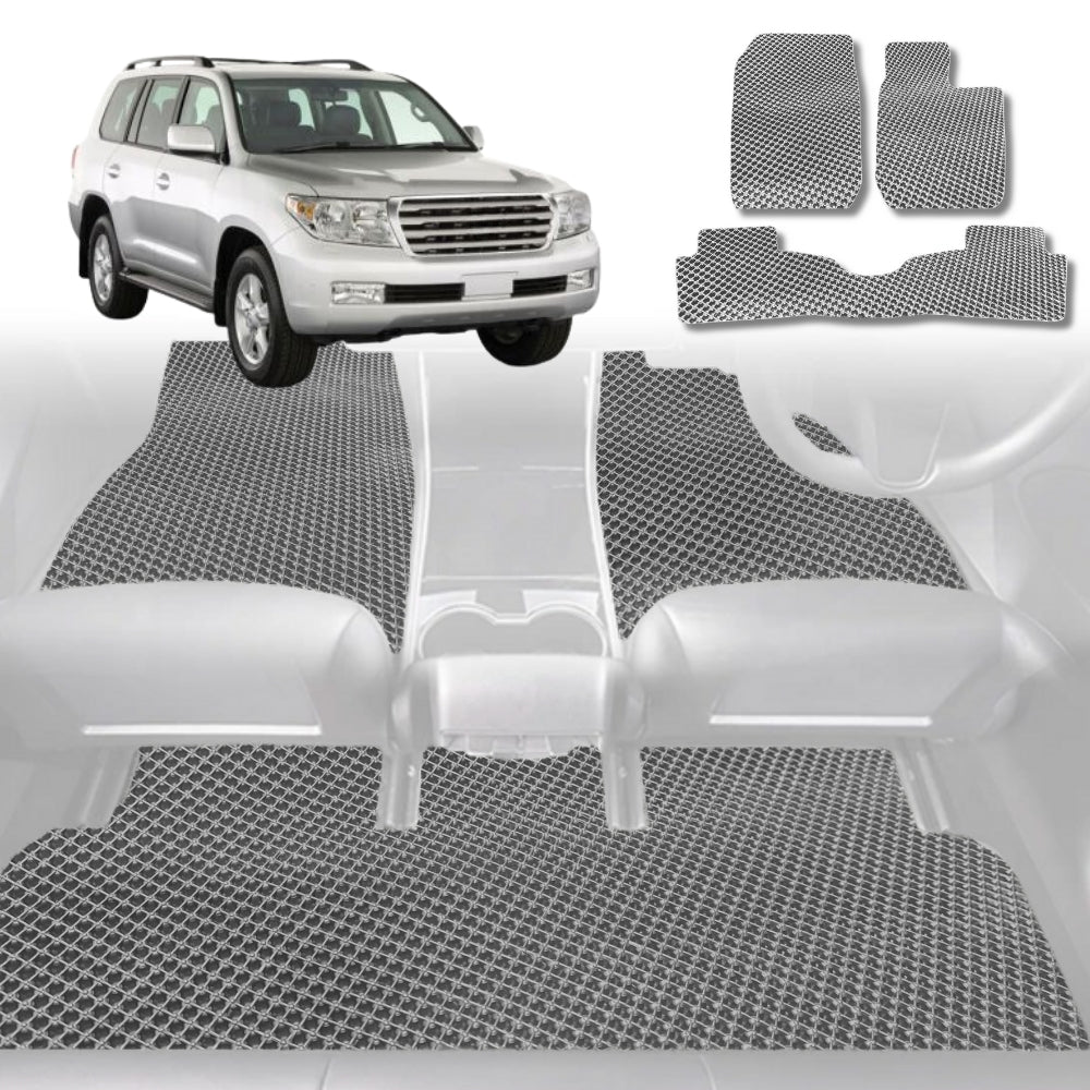 6D Diamond Car Floor Mats for Toyota LandCruiser 100 1998 - 2007 - Custom-Fit Carpet Liner - 0