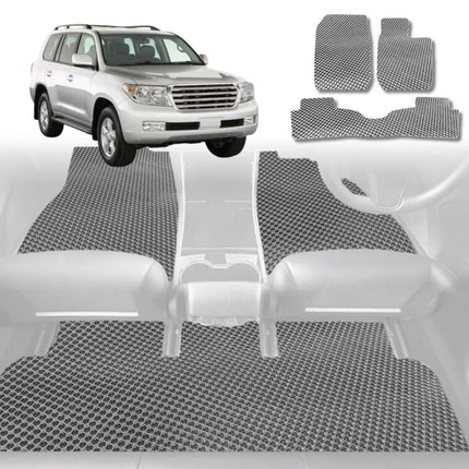 6D Diamond Car Floor Mats for Toyota LandCruiser 100 1998 - 2007 - Custom-Fit Carpet Liner - 0