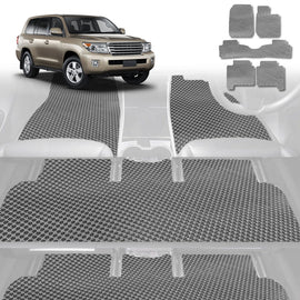 6D Diamond Car Floor Mats for Toyota LandCruiser 200 2012 - 2021 (Sahara) - Custom-Fit Carpet Liner - 0