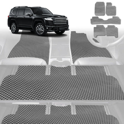 6D Diamond Car Floor Mats for Toyota LandCruiser 200 2012 - 2021 (GX GXL) - Custom-Fit Carpet Liner - 0