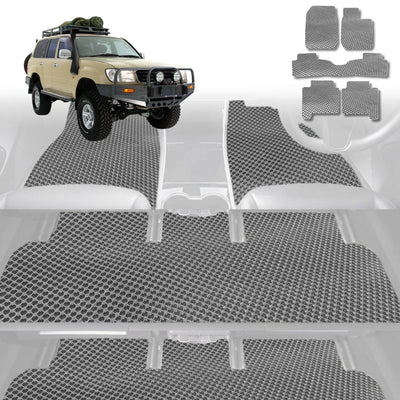 6D Diamond Car Floor Mats for Toyota LandCruiser 80 1990 - 1998 - Custom-Fit Carpet Liner - 0