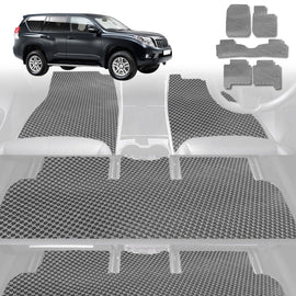6D Diamond Car Floor Mats for Toyota Prado 2009 - 2013 (J150) - Custom-Fit Carpet Liner - 0