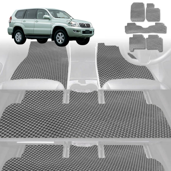 6D Diamond Car Floor Mats for Toyota Prado 2002 - 2009 (J120) - Custom-Fit Carpet Liner