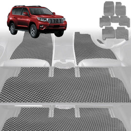 6D Diamond Car Floor Mats for Toyota Prado 2013 - 2024 (J150) - Custom-Fit Carpet Liner - 0