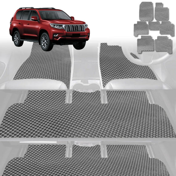 6D Diamond Car Floor Mats for Toyota Prado 2013 - 2024 (J150) - Custom-Fit Carpet Liner