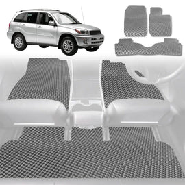 6D Diamond Car Floor Mats for Toyota RAV4 2000 - 2005 2-Door (XA20) - Custom-Fit Carpet Liner - 0